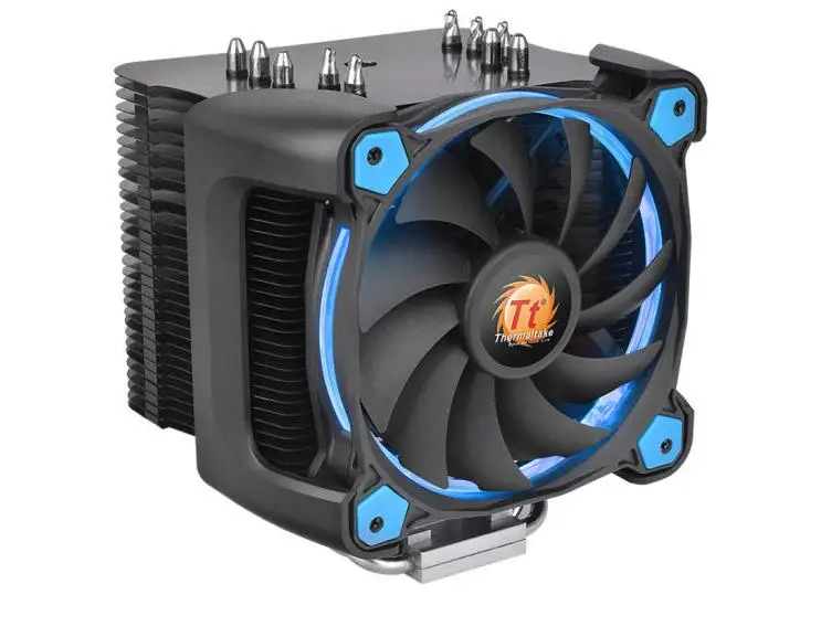 Многоплатформенный радиатор для процессора Thermaltake Silent12 Pro вентилятор для контроля температуры алюминиевый плавник 5 тепловая трубка - Цвет лезвия: Синий