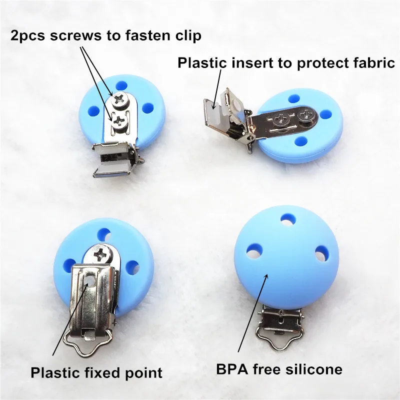 Clipes de Brinquedo Chenkai Livre Silicone Clipes Redondos Faça Você Mesmo Bebê Mordedor Chupeta Manequim Montessori Sensorial Jóias Titular Corrente 10 Pçs Bpa 4 Computers & Electronics