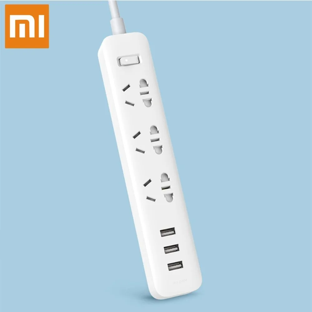

Original Xiaomi 3 Port USB 2A Quick Charging Sokect Charger Smart Socket Plug Overload Protection Extension Socket for Home