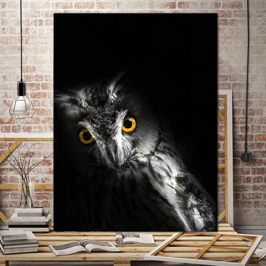 Great Horned Owl Art/Canvas Print Home Decor Poster Wall Art