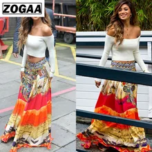 Богемные юбки длиной до щиколотки Женская Макси юбка Таиланд этнический стиль модный принт прямой длиной до щиколотки Уличная Сексуальная одежда