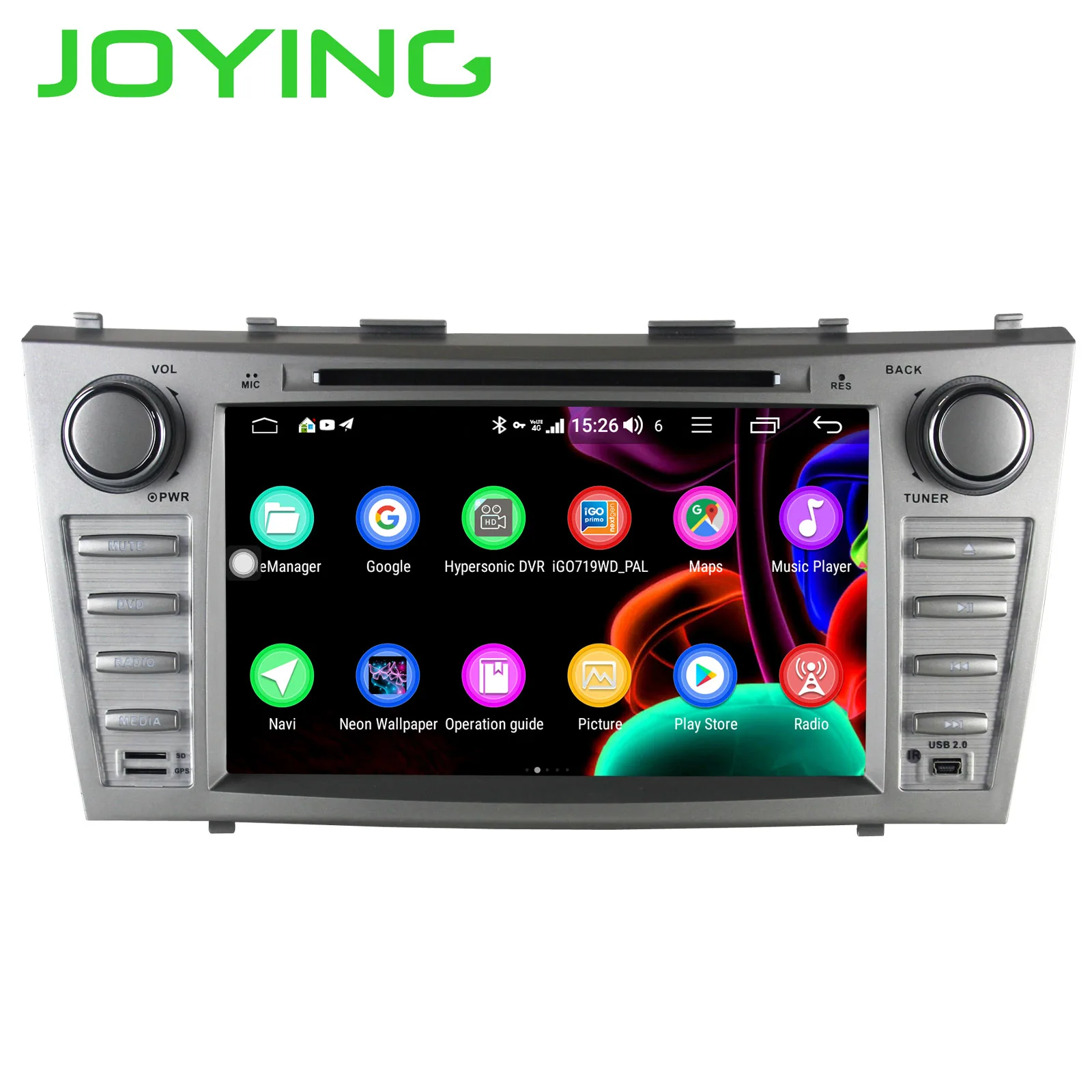 Excellent JOYING 2 DIN 8 INCH Android 8 Octa core car autoradio stereo GPS player for Toyota Camry 2007-2011 GPS Tape Recorder for Aurion 4