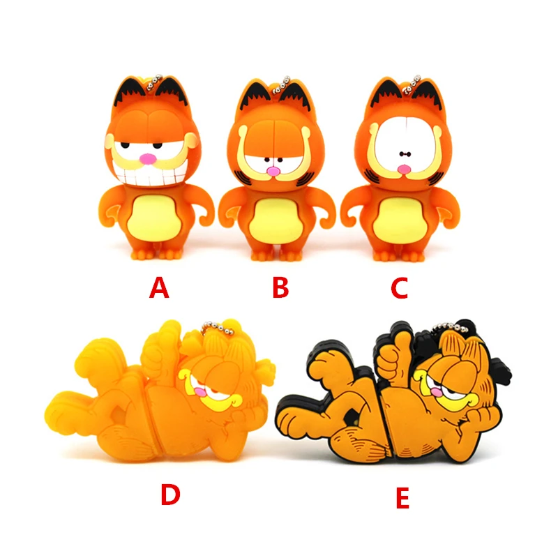 Лидер продаж милая Флешка catoon Garfield cat 4 ГБ 8 16 32 USB флеш накопитель флешка 2 0|USB