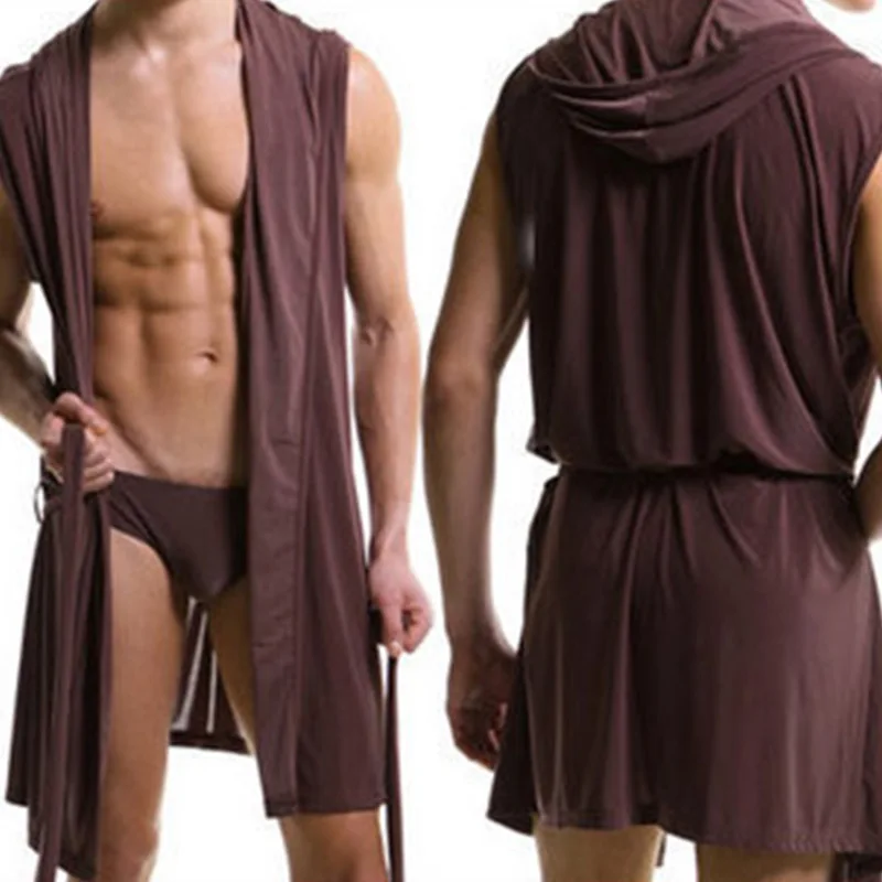 

Sexy Comfortable Robes Bathrobe Plus Size Robe Mens Sexy Charming Soft Sleepwear Men Silk Gay Wear Hoodie Sleep Lounge Pajama