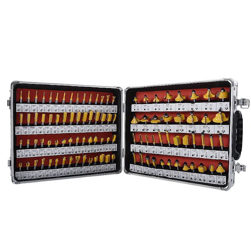 New 100-piece/Set Tungsten Carbide Router Bit Set