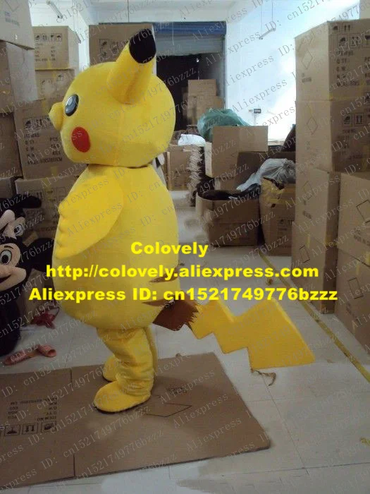 Lively Yellow Pikachu Mascot Costume Mascotte Pokemon Monster With