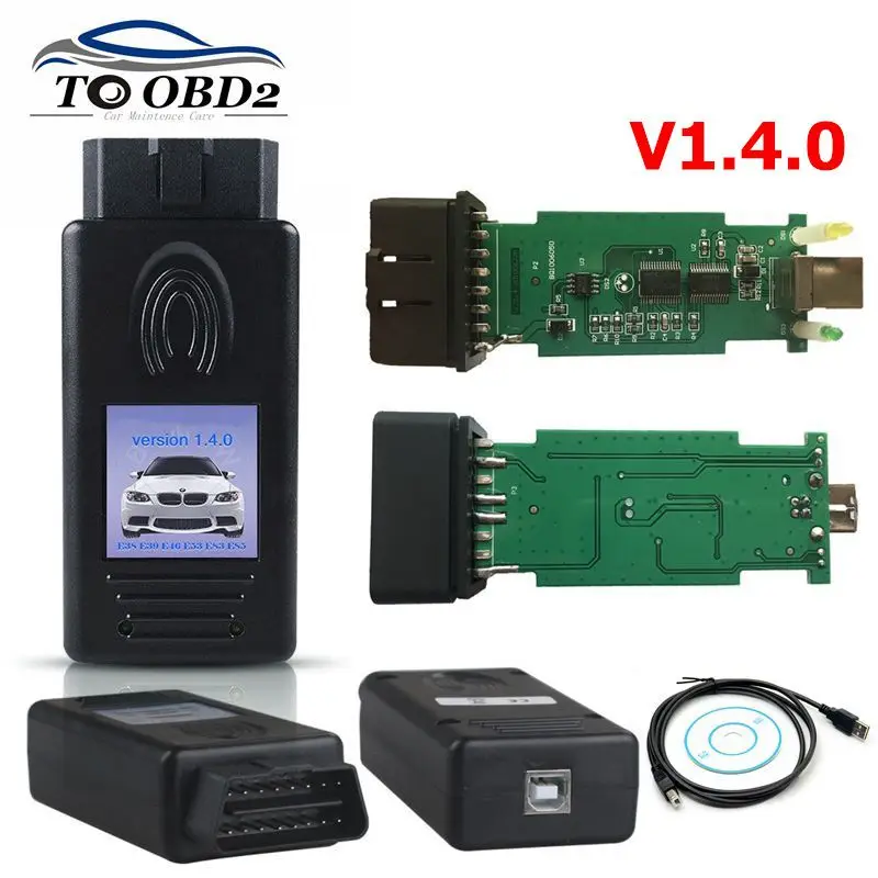 Для BMW сканер версии V1.4.0 с FTDI FT232RL чип PA мягкий для BMW сканер Vesion 1,4 OBD2 диагностический инструмент Лучшая цена