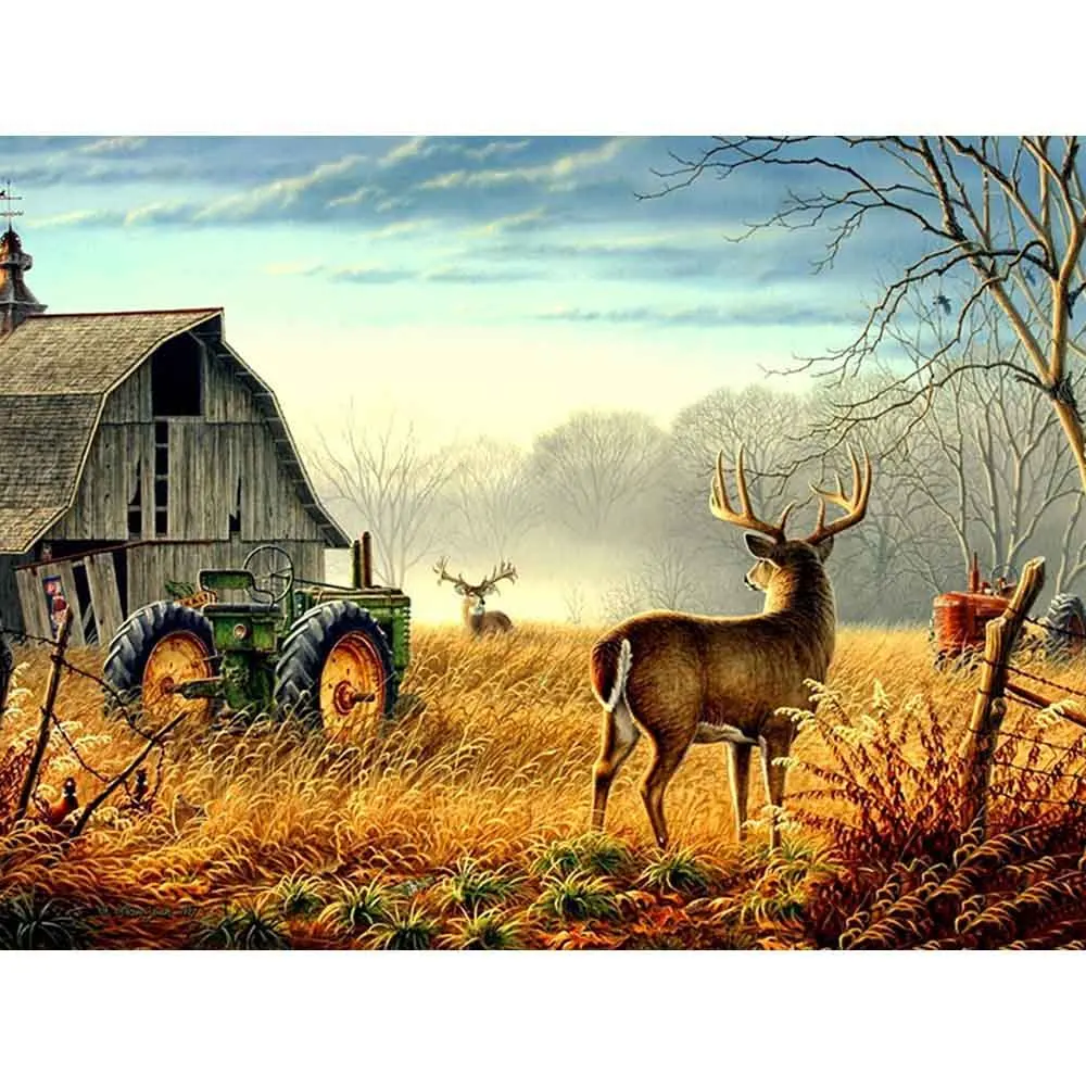 Diamond Mosaic Deers 5D DIY Painting Animals Full Square Decoration Home Picture Of Rhinestone Embroidery | Дом и сад