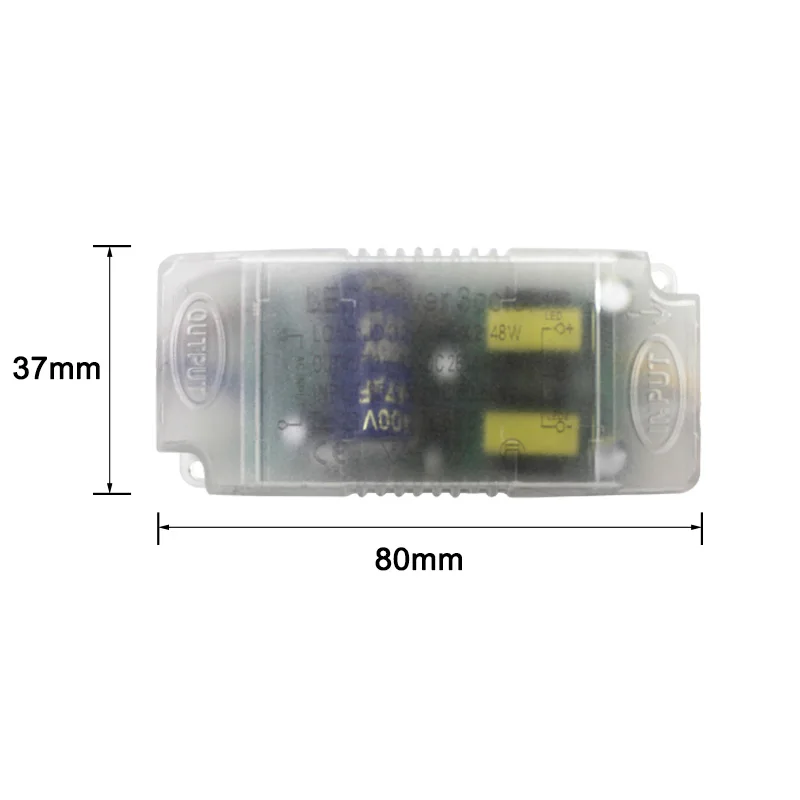 48 Вт светодиодный пластиковый драйвер с изоляцией AC85-265V приводом силового освещения с инфракрасным пультом дистанционного управления