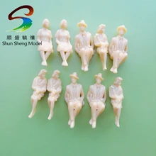 50 шт. все сидячие фигурки O scale 1:48 неокрашенные люди модель
