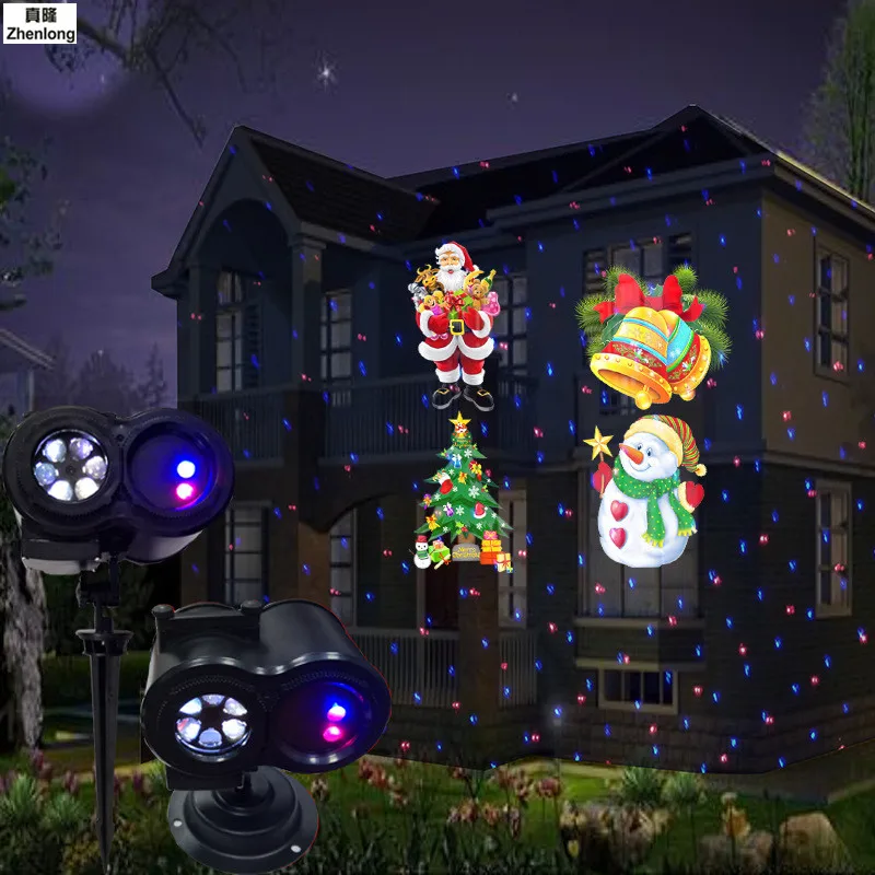 Floco de Neve Luzes à Prova Água ao ar Decoração do Jardim Slides Oceano Onda Natal Projetor Dwaterproof Livre Laser Ano Novo Festa 12 23 ao ar livre projetor laser ano novo festa decoração do jardim