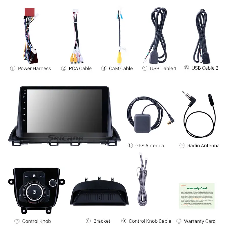  2GB RAM 32GB ROM Android 8.1 2Din Car Multimedia Player GPS For Mazda 3 Axela 2013 2014-2018 suppor