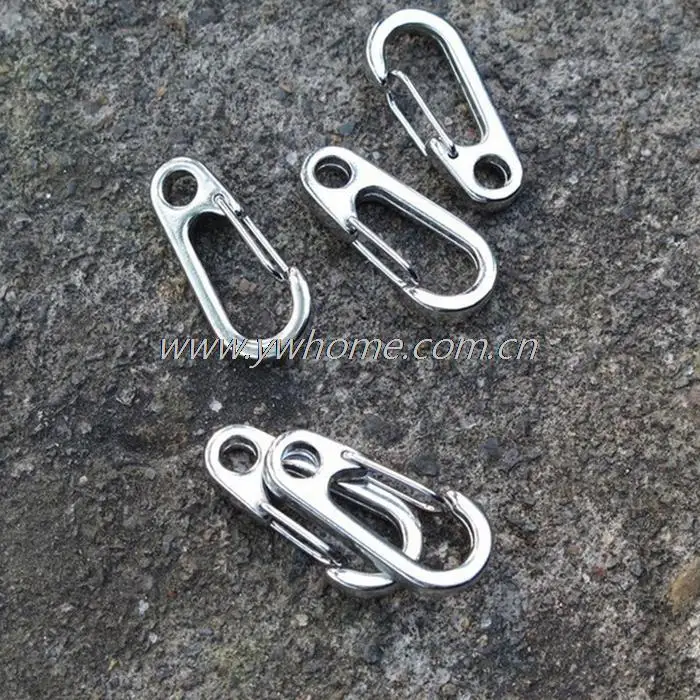 

5PCS Stainless steel Carabiner Bottle Hook Keychain Buckle Hanging Padlock Release Keyring Camping Hiking tents Spring Snap Hook