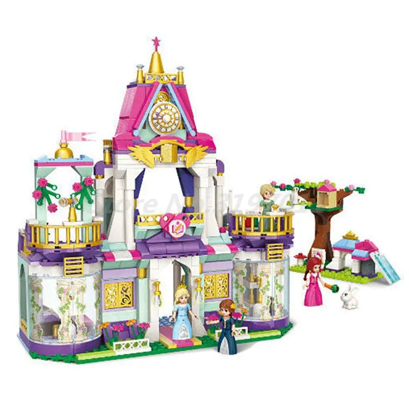 

Girls Friends 4 Figures 628pcs Princess Leah Royal Wisdom School Enlighten Legoingly Building Block Bricks Toys For Girl Gifts