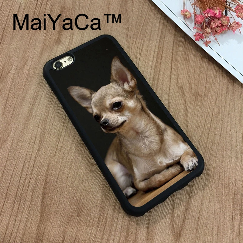 

MaiYaCa Cute Chihuahua Animal Soft TPU Phone Case For iPhone 7 Phone Bag Case Cover For iPhone 7 Rubber Back Cover