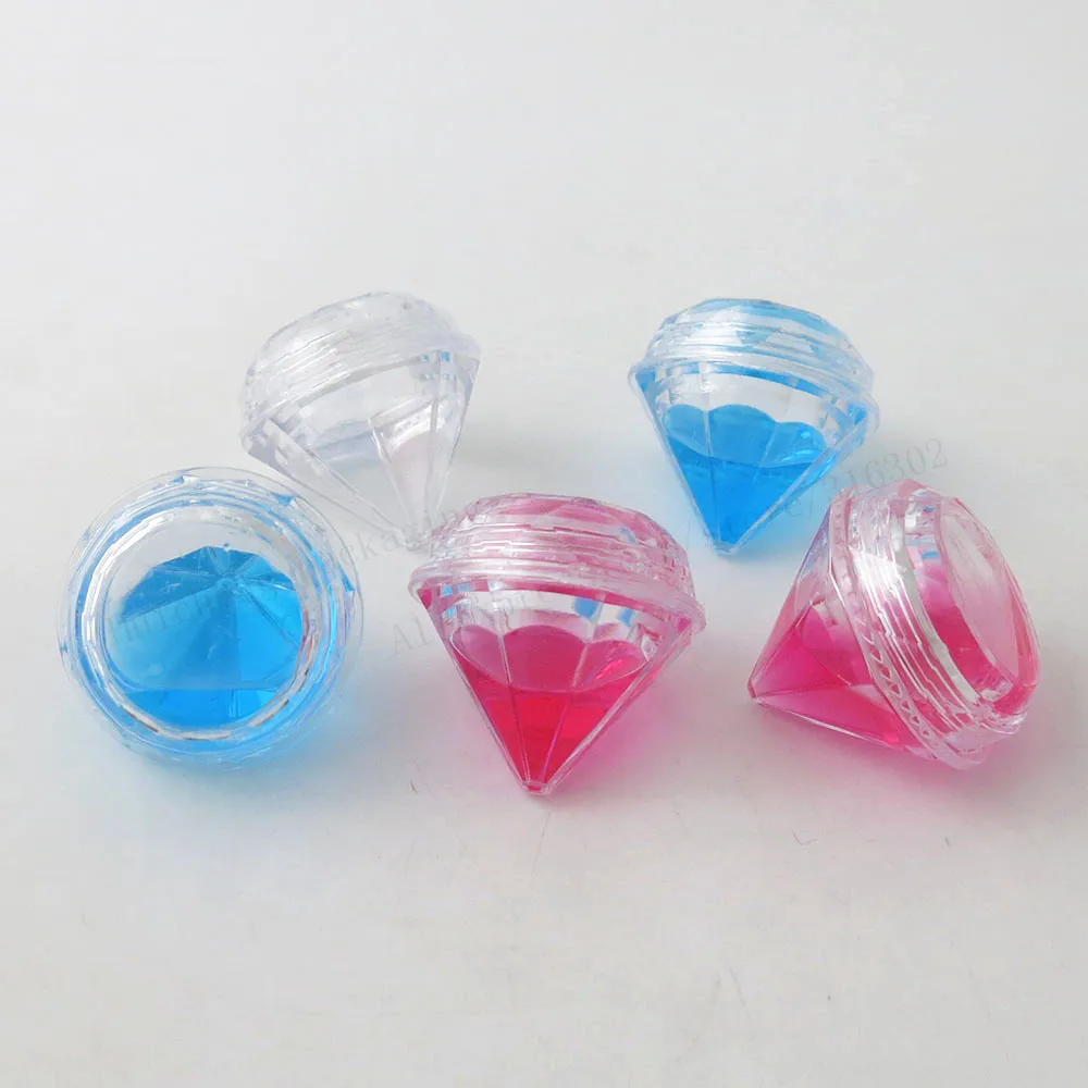 Design de Viagem Frasco de Creme Novo Diamante Claro Compõem 5cc Pequena Mini Amostra Recipiente Cosmético Pote Embalagem 100x5g 10 Cheap Garrafas reutilizáveis
