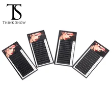 Thinkshow 4 шт./лот B/C/D локон 8-15 мм 3D объем России ресницы расширение индивидуального ресниц природных длинными Hand Made норки ресницы
