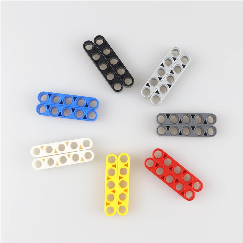 20pcs/lot DIY Technic Liftarm 1x5 Hole Building Blocks MOC Compatible With LegoINGlys Self-Locking Bricks Set Educational Toys