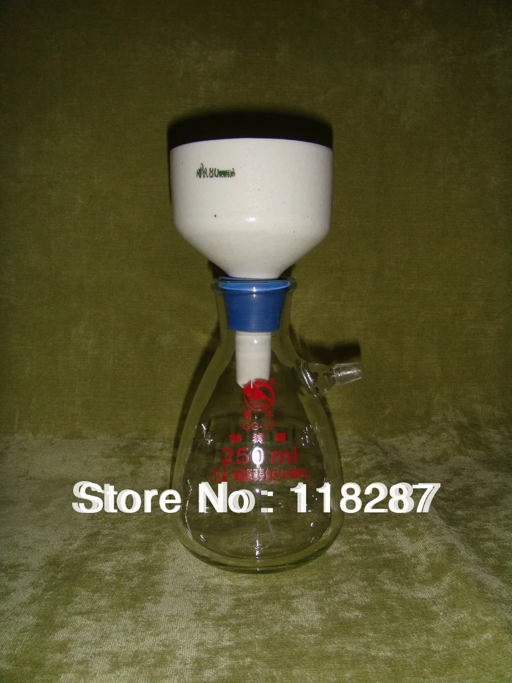250ml filter funnel kit,bucher funnel filteration bottle and