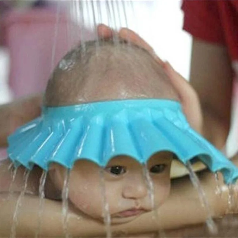 

Hzirip Newborn Baby Shampoo Shower Cap Baby Care Bath Can Be Adjusted EVA Soft Child Shower Baby Shower Cap Fit 3 Months Or More