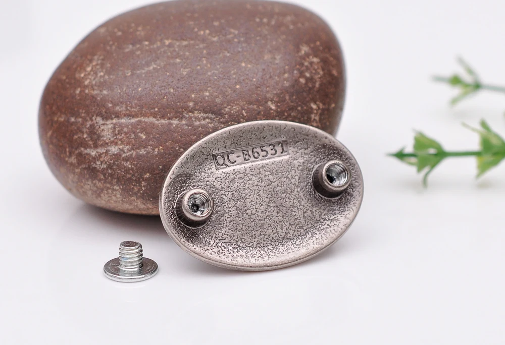 10 шт. 35X25mm старинные серебряные западные Бирюзовый Овальный парад кожа Кончос для
