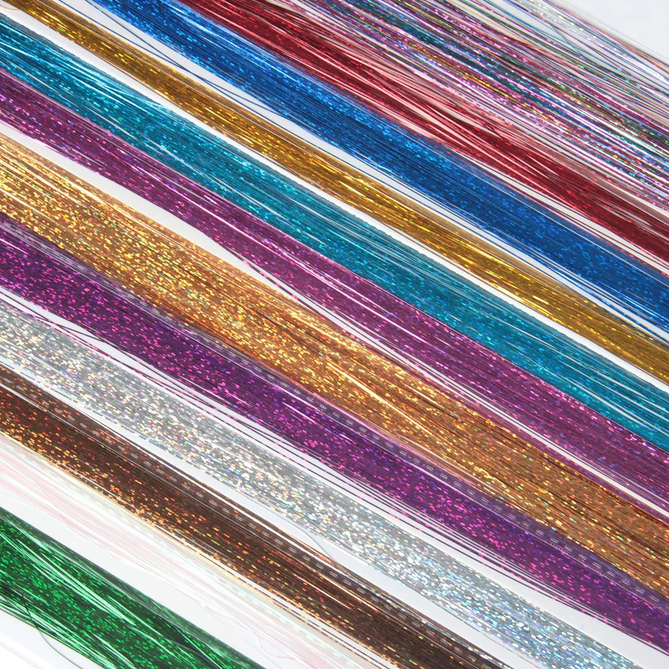 Vigorous Colorful Tinsel Bling Hair Extensions Sparkle Glitter Extensions Highlights False Hair Stands Paryt Accessories