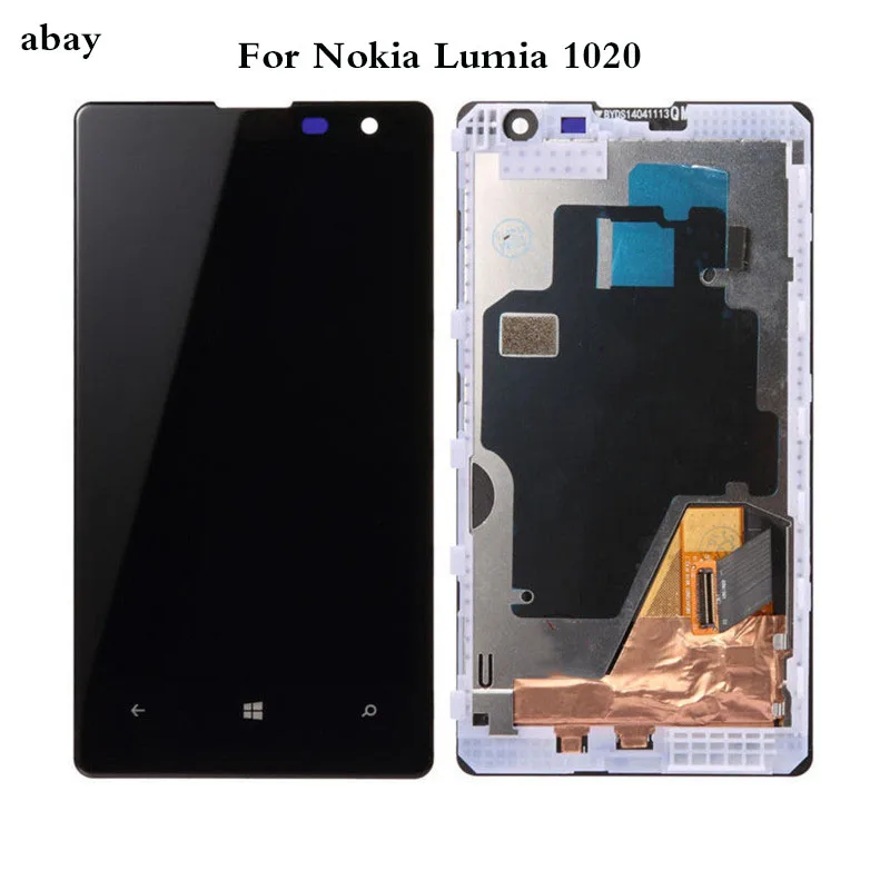 ЖК дисплей с дигитайзером на сенсорном экране 4 5 дюйма для Nokia Lumia 1020 рамкой