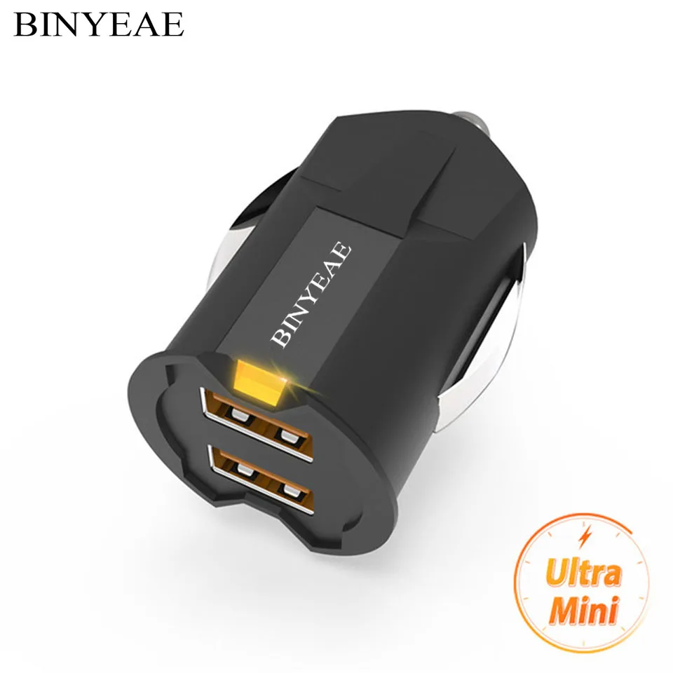 Smallest Mini USB Car Charger 2A 2 Port Mobile Phone Car USB Charger