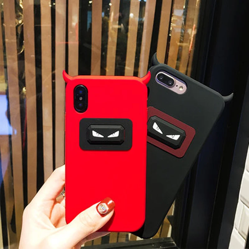 3D Прекрасный маленький дьявол чехол для iPhone 5 5S 5C SE 6 6s 7 8 Plus X Силиконовый