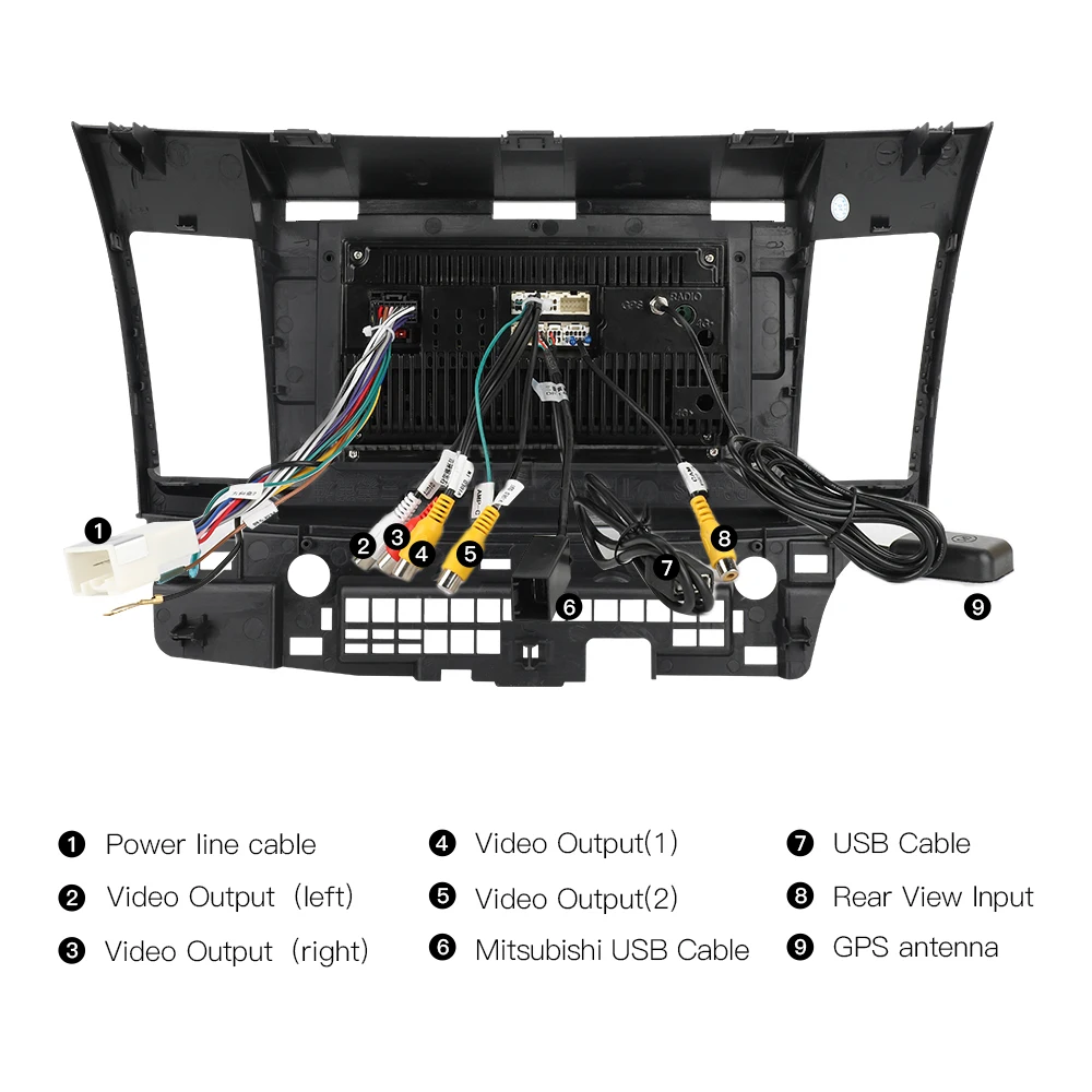 Perfect Android 8.1 Car GPS Player GPS Radio for Mitsubishi Lancer 10 Galant with 2G+16G Quad Core NO dvd Radio Multimedia stereo 4