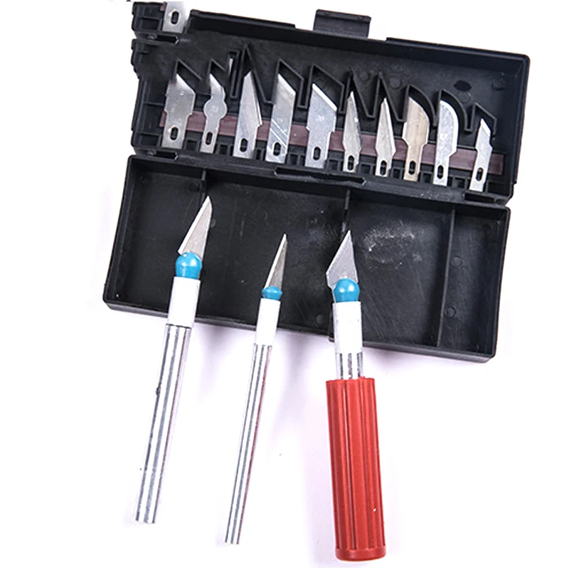 13pc Exacto Style Multi function Hobby Knife Crafts Carving Cutter