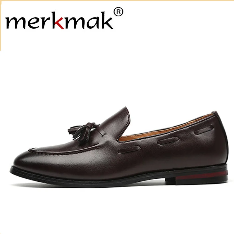 Merkmak New Men Tassel Loafers PU Leather Formal Shoes Elegant Dress Shoe Simple Slip On Man Casual Footwear Large Size 48 47 46 Merkmak New Men Tassel Loafers PU Leather Formal Shoes Elegant Dress Shoe Simple Slip On Man Casual Footwear Large Size 48 47 46