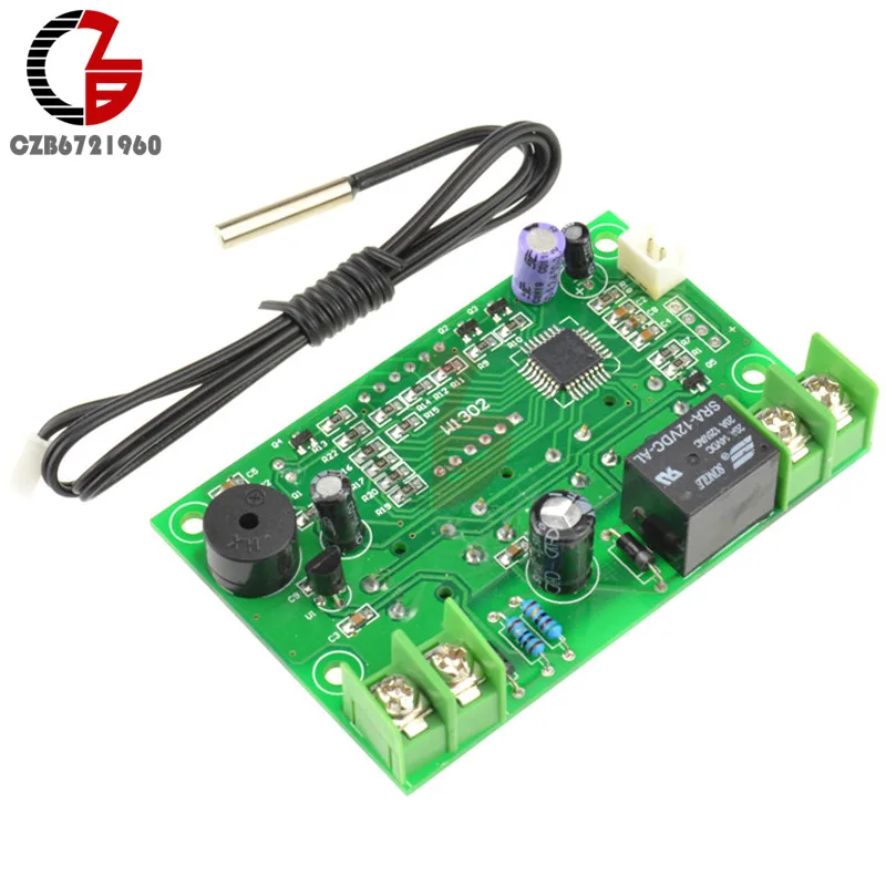 W1301 DC 12V LED Display Temperature Controller Control Switch Thermostat Relay with NTC Sensor