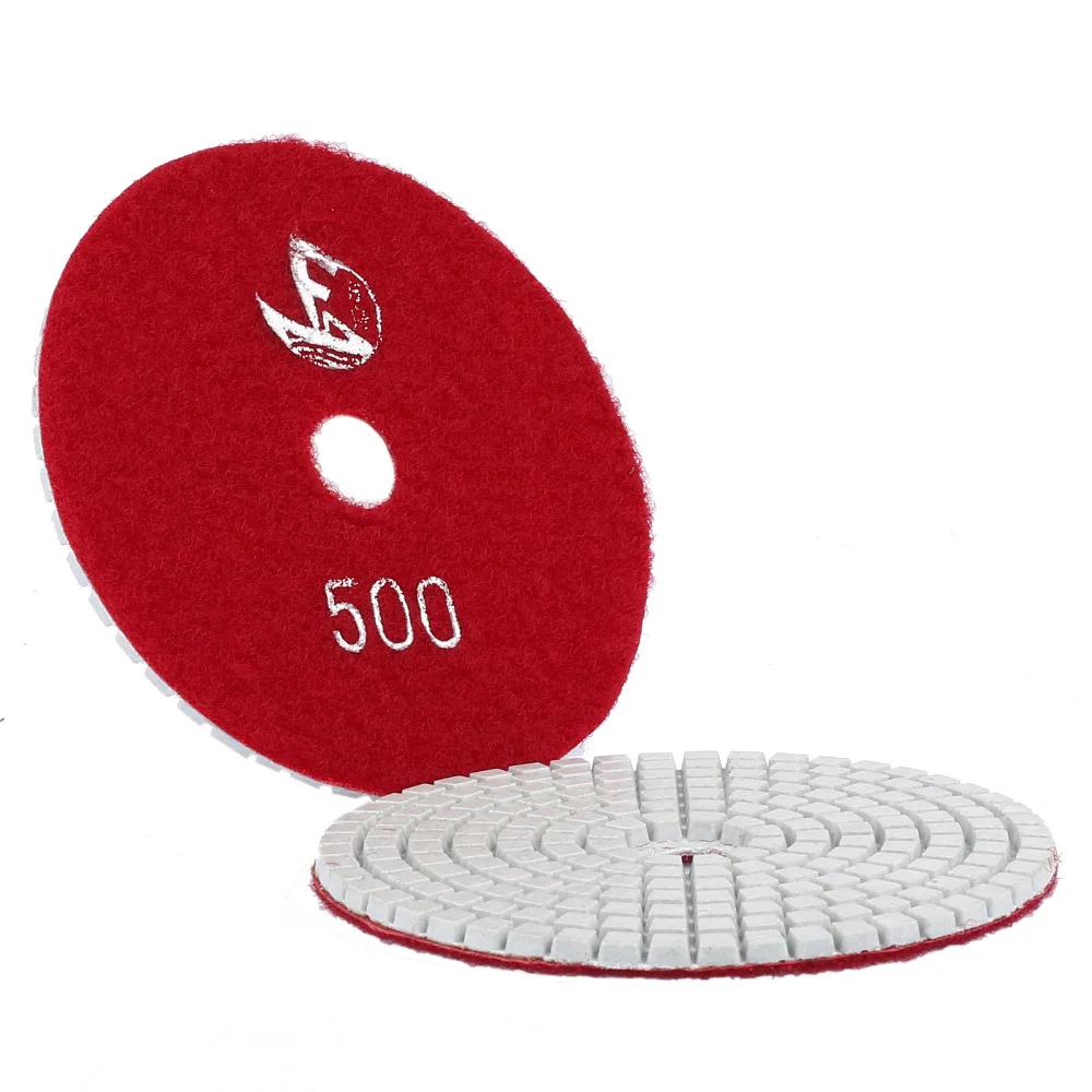 1Pc 100mm/4 inch Grits 500 Dremel Accessories Granite Concrete Marble Diamond Polishing Pads