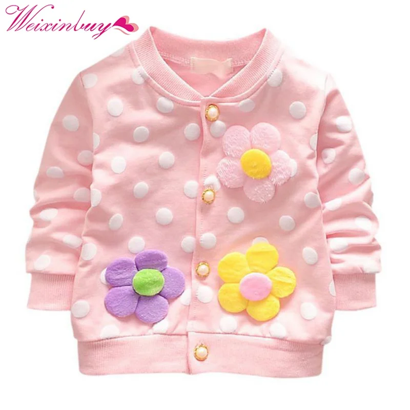 

Autumn Baby Coat Girls Cotton Clothes Toddler Cardigan Jacket Floral Print Coat For Kids 0-24M