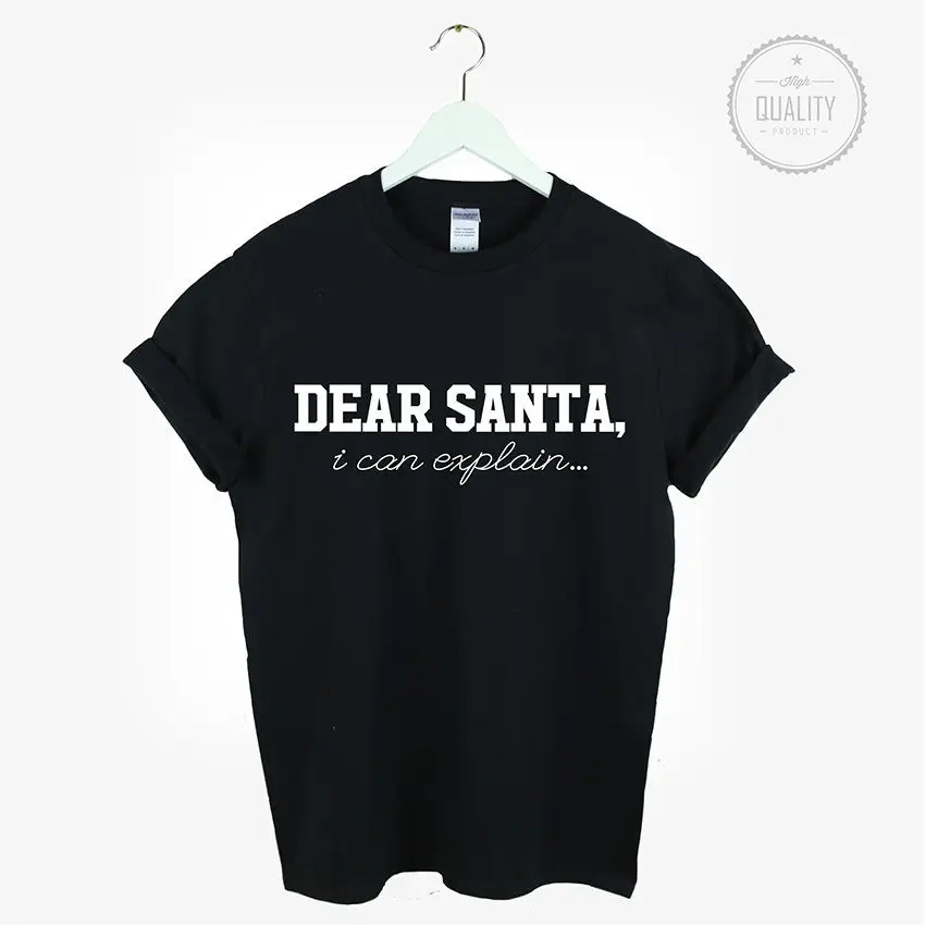 Футболка с надписью «Dear Santa», Рождественская футболка, топ с надписью «лозунг tumblr Love Hate», хипстерский подарок на Рождество, больше размеров и Colors-B068