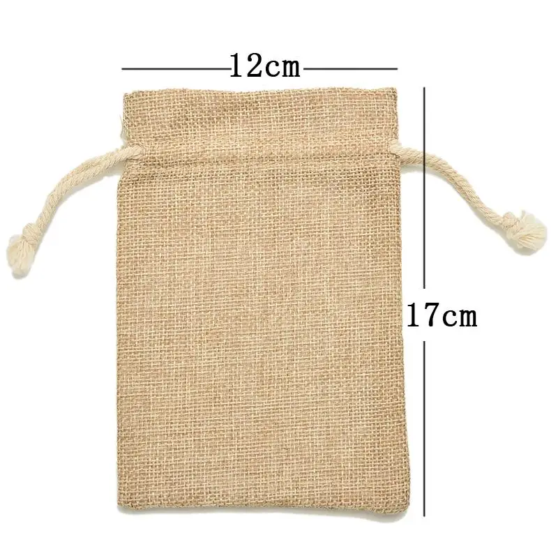 

1Pc Drawstring Bag Small Jewelry Pouch Holder Makeup Jewelry Packaging Linen Bags Muti Sizes Pick Party Wedding Favor