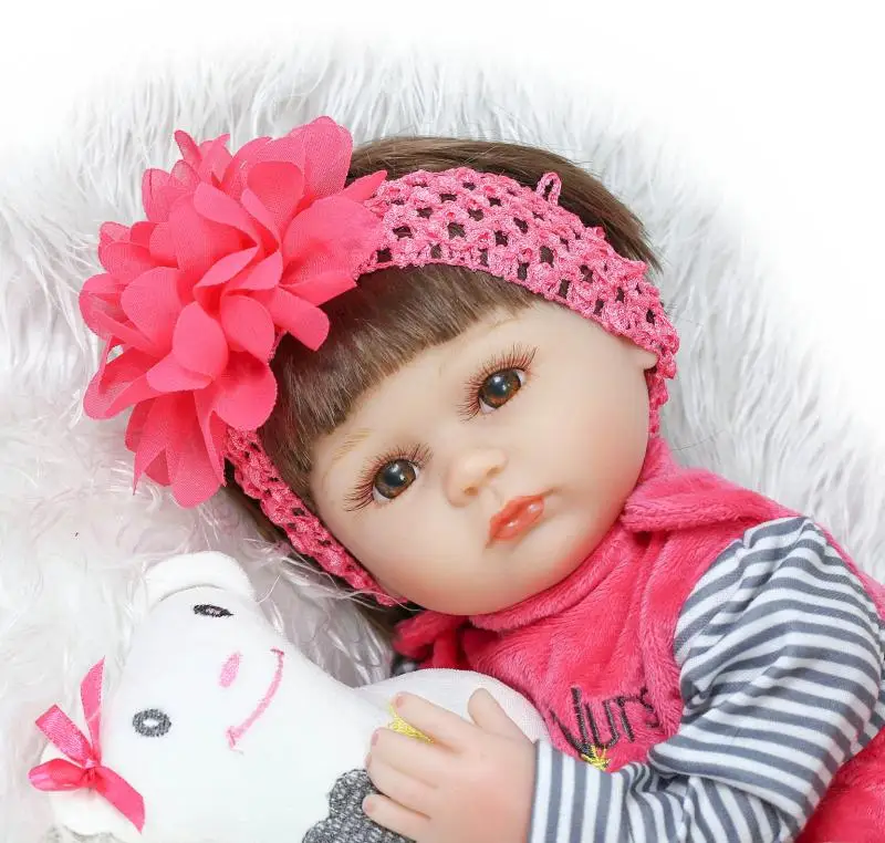 NPKCOLLECTION 40 см Мягкая силиконовая Возрожденный ребёнок куклы игрушки, реалистичные для девочки Одежда для куклы 1" для новорожденных девочек кукла, подарок на день рождение