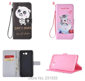 

Cartoon Strap Wallet Leather Case For Samsung Galaxy J7 J3 J5 A3 A5 2017 Huawei P8 LITE Stand Card Bear Sweet Time Cover 100pcs