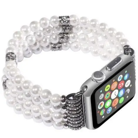 Женский эластичный браслет из агата ремешок для часов Apple Watch 1/2/3/4 38 мм 42 40 44