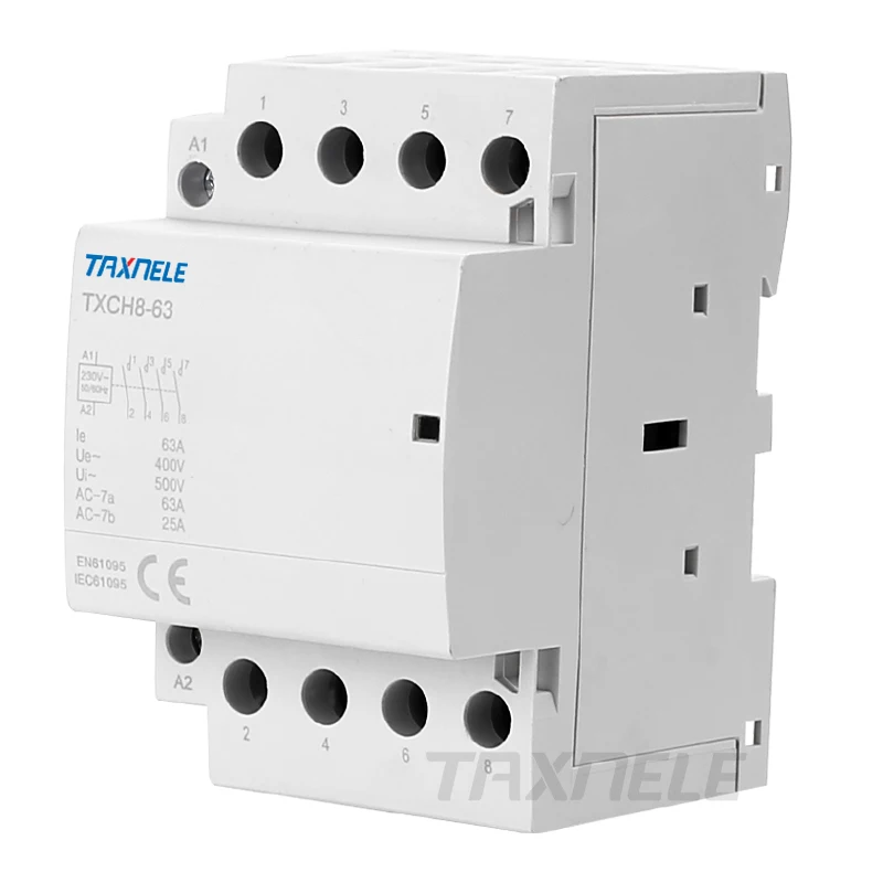 4P 32A 63A 2NC2NO 4NO 4NC 220 V/230 V 50/60HZ Din rail бытовой ac Контактор В соответствии с стандартом