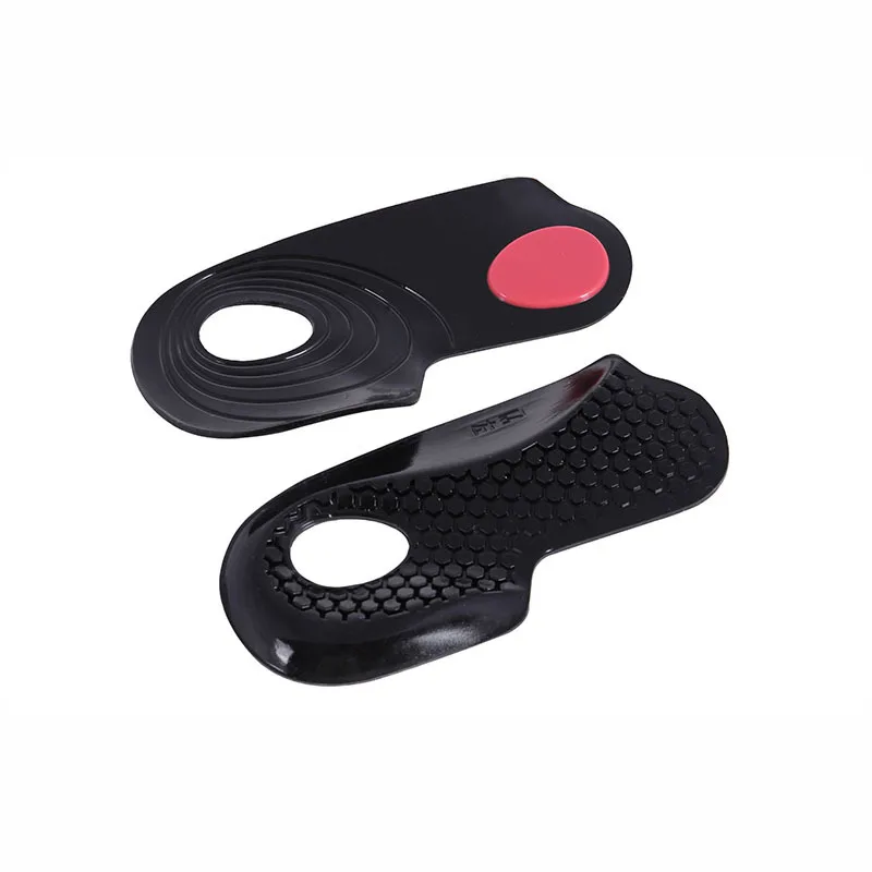 

1 Pair Black Silicone Gel Flat Foot Orthotics Arch Support Half Shoe Pad Orthopedic Insoles Foot Care For Men And Women 2019 New