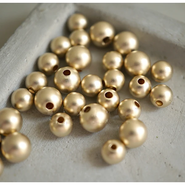 PINJEAS 10 шт 14k Золотое наполнение матовые бусины для ожерелья браслета diy ювелирных изделий