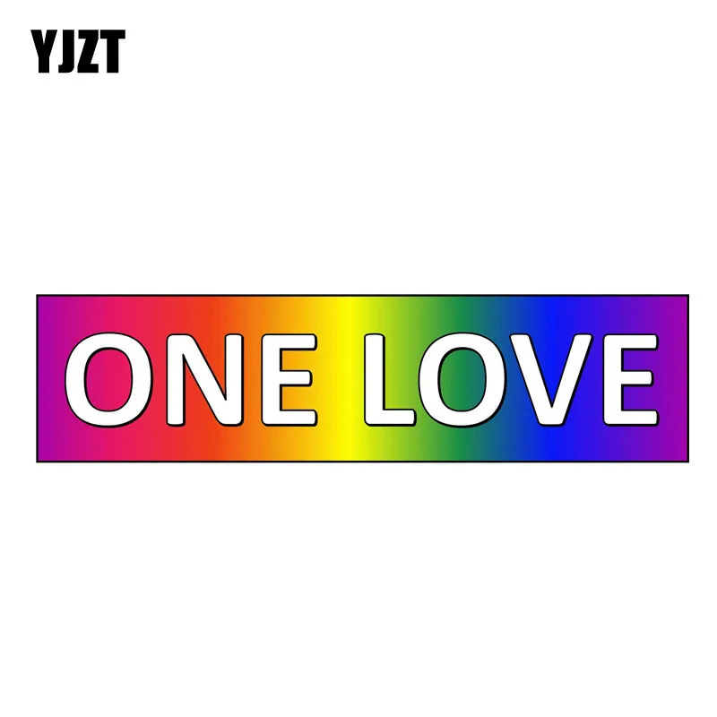 YJZT 15 см * 3 8 ONE LOVE Gay Rainbow Автомобильная наклейка из ПВХ забавная 12 0986|Наклейки на