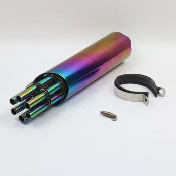 

Motorbike Exhaust Systems Pipe muffler Gatling Gun Style Motorbike Scooter Exhaust End Pipe Mufflers AK026