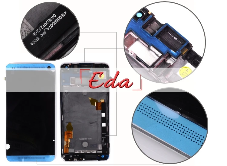 

M7 1pcs LCD For HTC ONE M7 LCD Touch Screen for HTC ONE M7 Display Digitizer 801e Mobile phone display screen 4.7 inch+tools