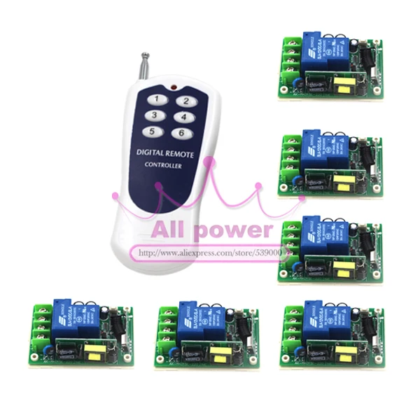 85V-280V Wide Voltage Range 30A RF Wireless Remote Control Switch System 315/433MHZ LED Remote ON/OFF 85V-280V Wide Voltage Range 30A RF Wireless Remote Control Switch System 315/433MHZ LED Remote ON/OFF