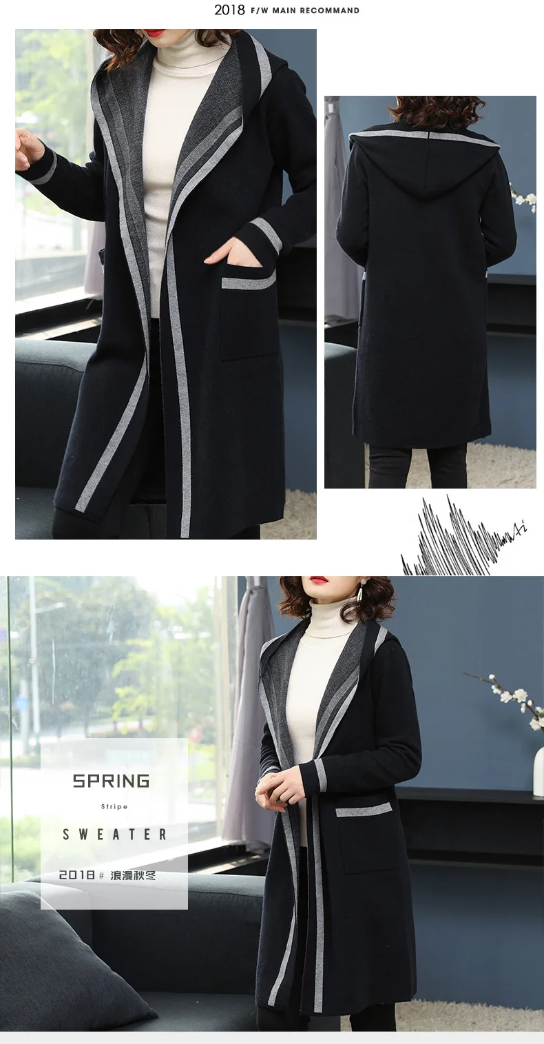 XJXKS Новинка зимнее пальто Женское шерстяное пальто женский корейский стиль Длинное свободное элегантное шерстяное пальто женское пальто с капюшоном