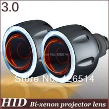 3” inch aircraff aluminum HID Bi-xenon 6000k H1 H4 H7 H11 9005/6 Projector Lens kit Angel Eye Devil Eye for auto headlight