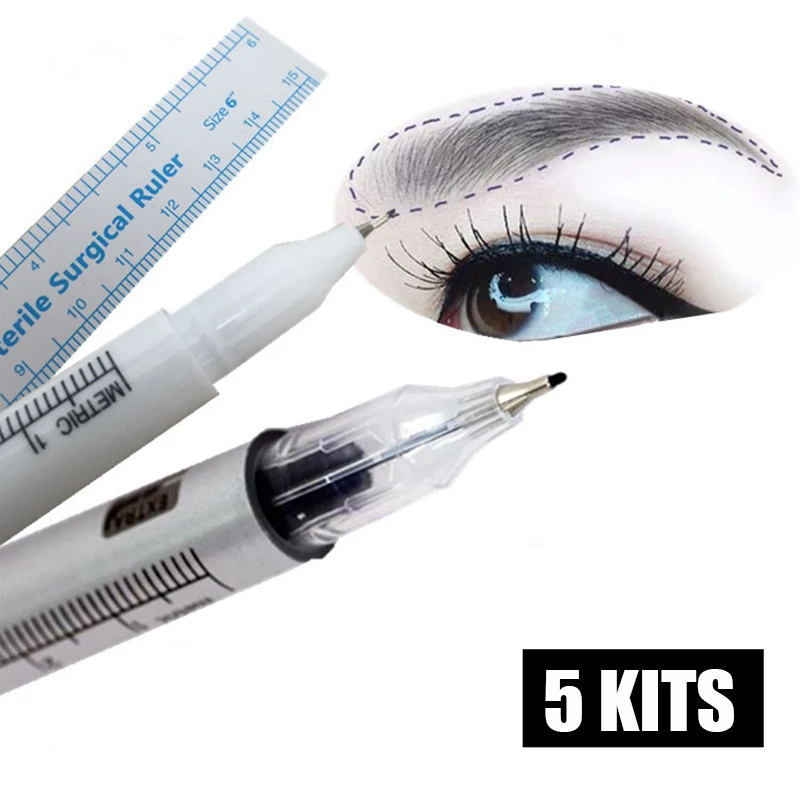 5PCS/lotMedical Skin Marker for eyebrows Permanent Makeup positioning